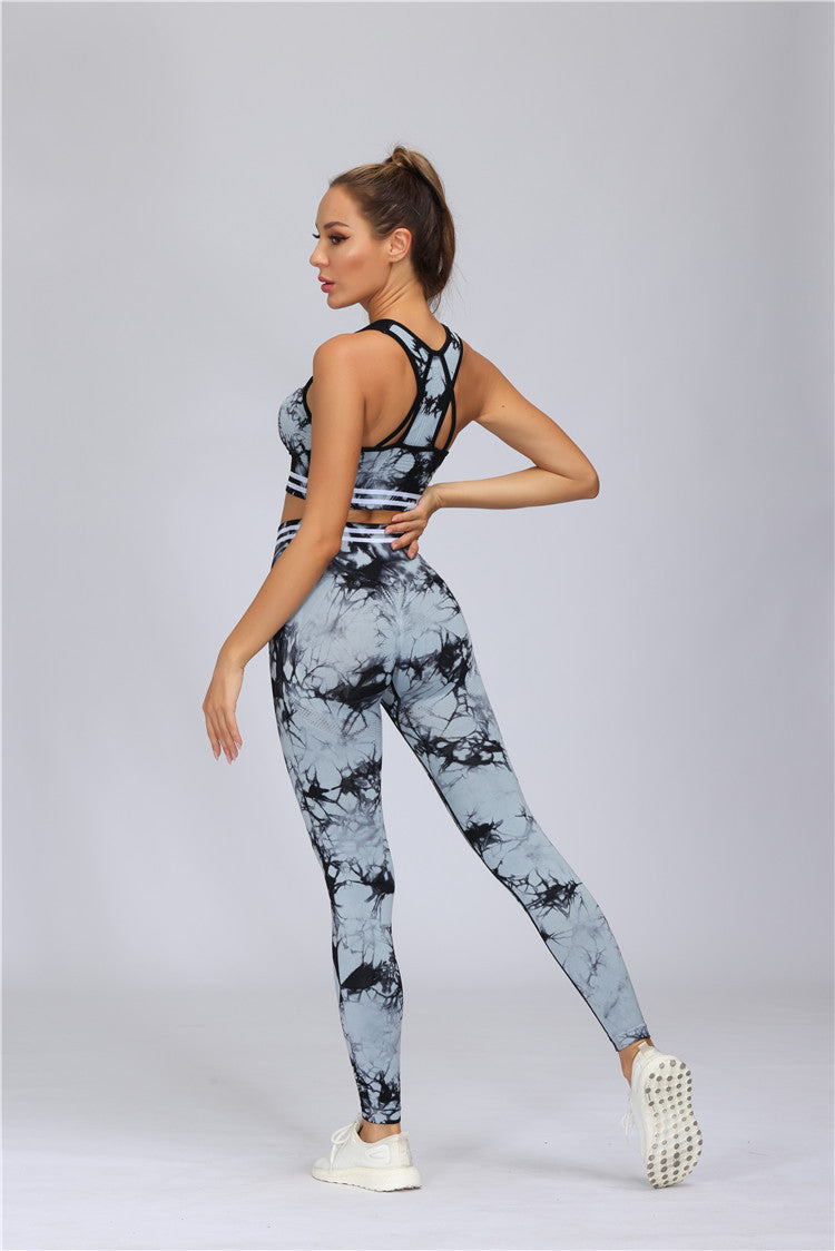 Tie Dye Grey Yoga Wear