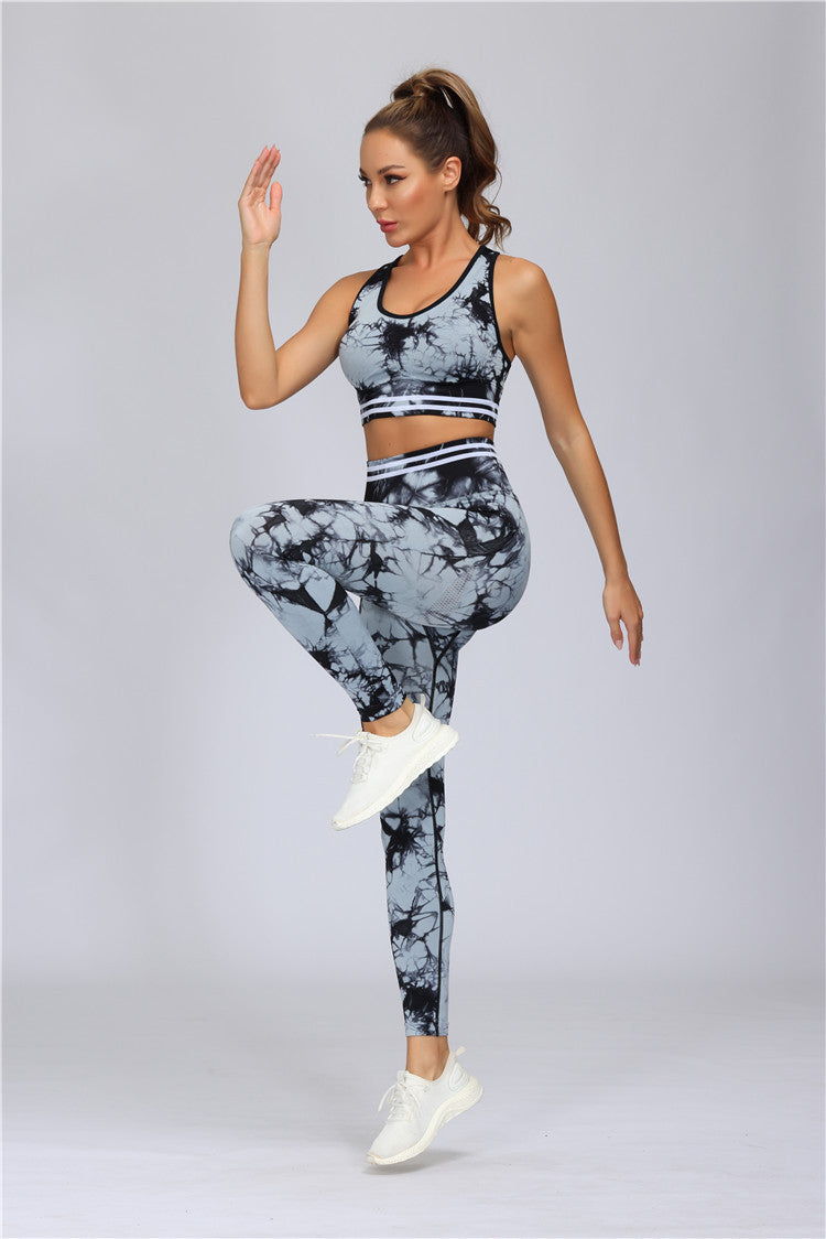 Tie Dye Grey Yoga Wear