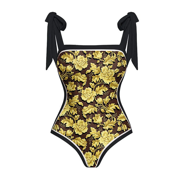 Ver*ace print body suit with sarong