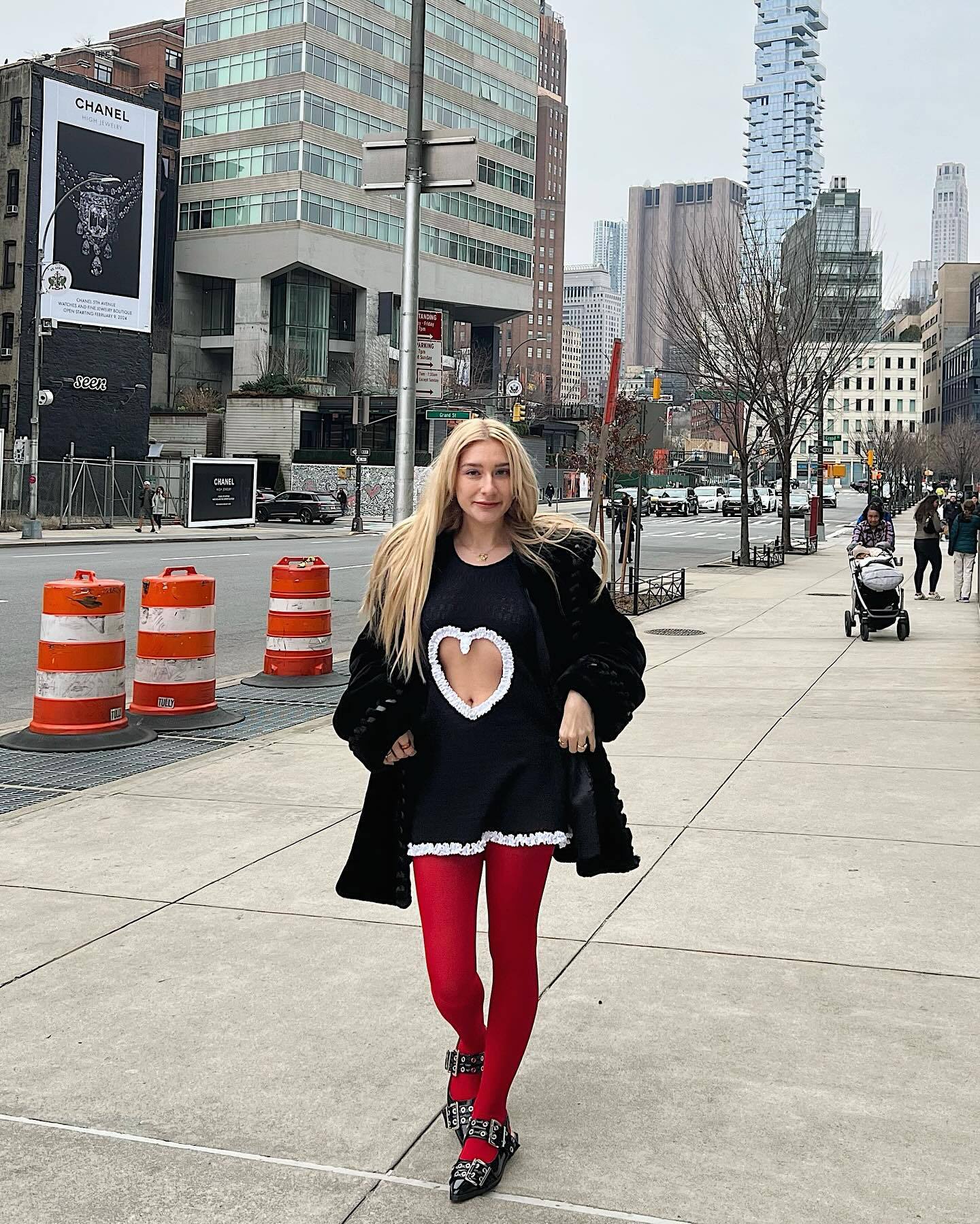 Love heart black dress