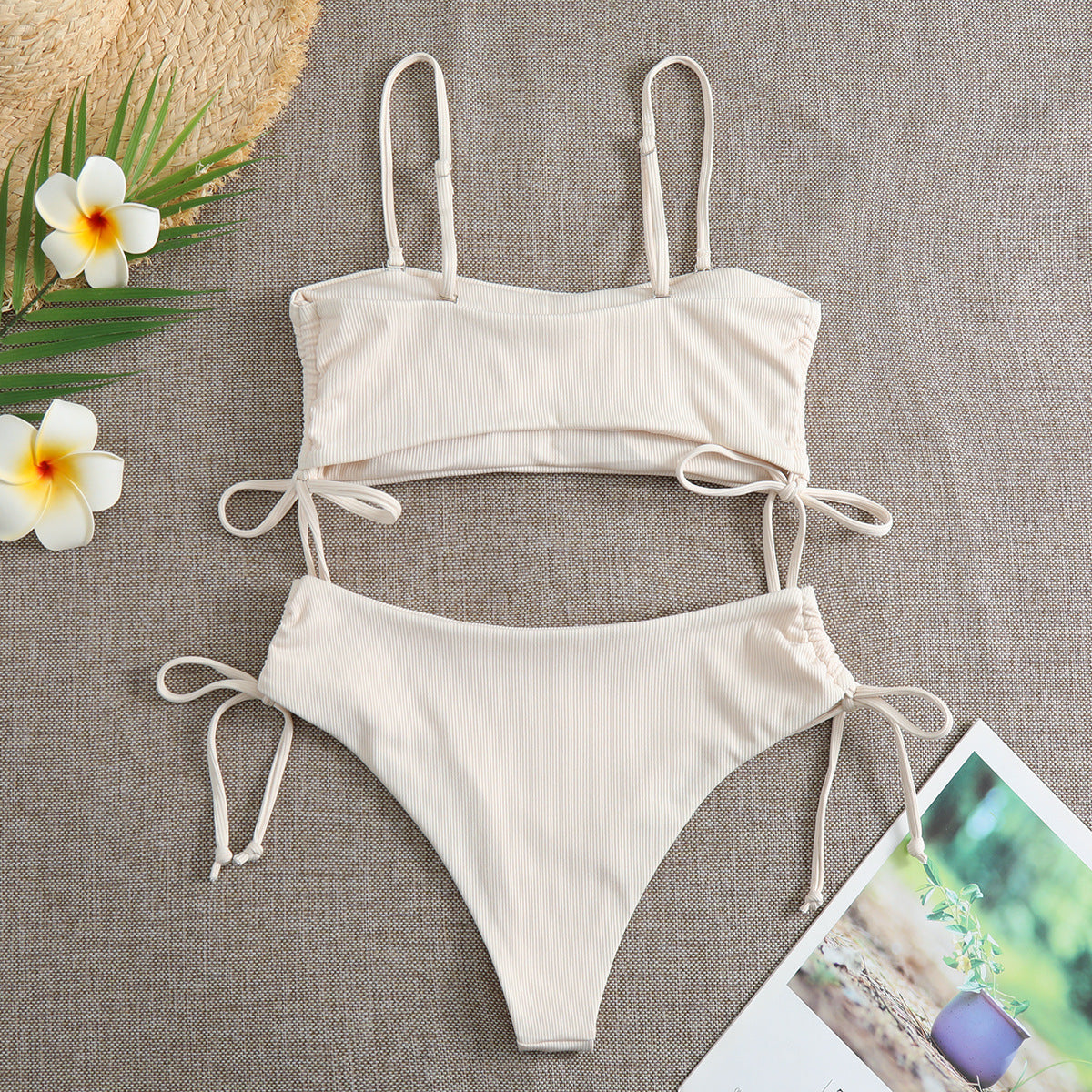 Simple bedge two piece bikini