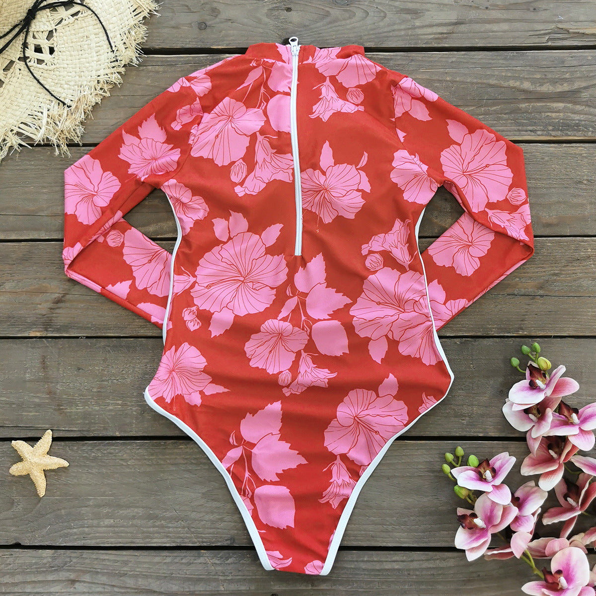 Red Flower Bodysuit