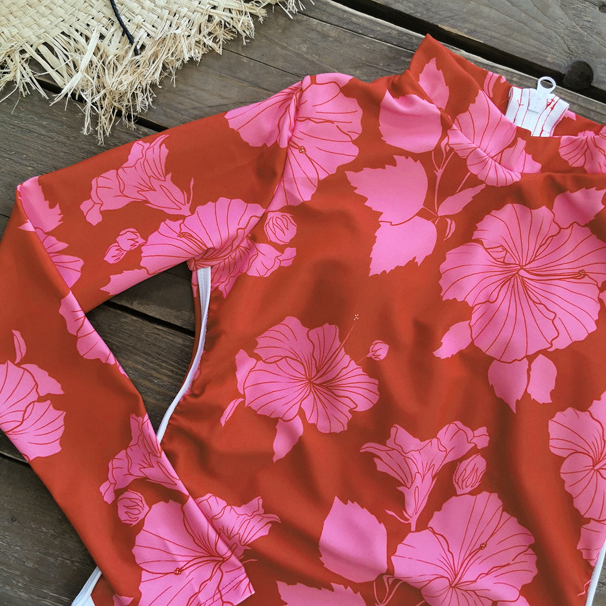 Red Flower Bodysuit