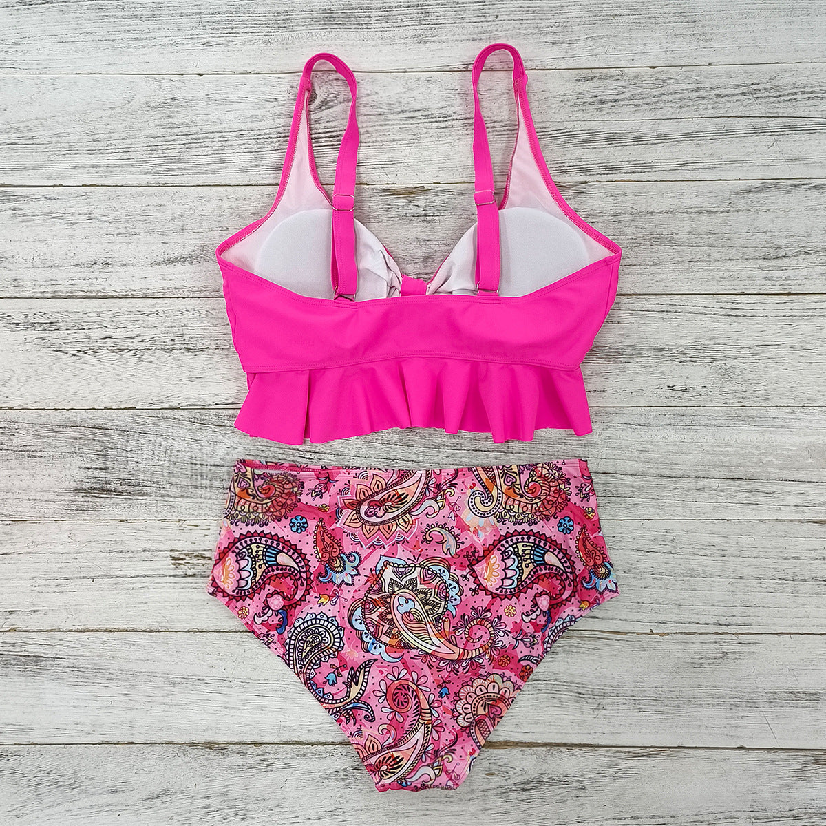 Plus Size Pink Two Piece Bikini